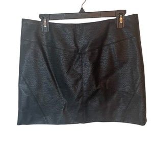 Black Faux Leather Mini Skirt Size 10